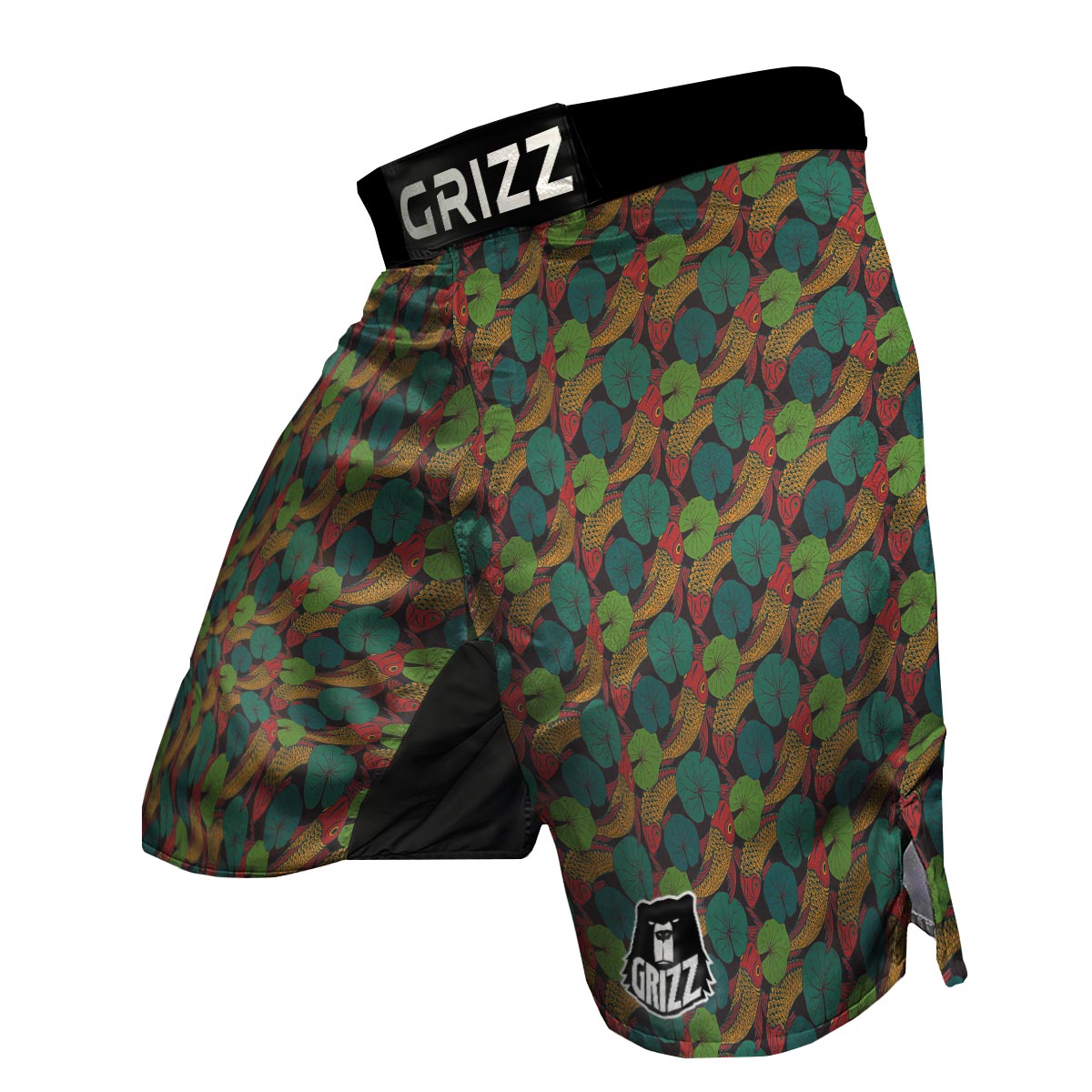 Koi Fish Print Pattern MMA Shorts-grizzshop