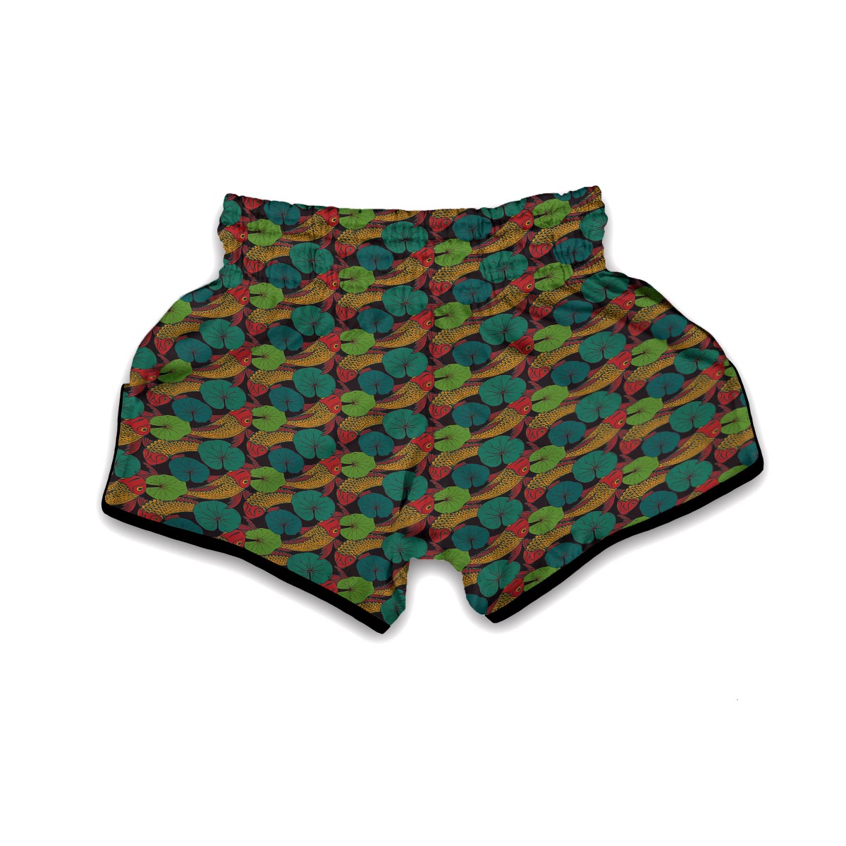 Koi Fish Print Pattern Muay Thai Boxing Shorts-grizzshop