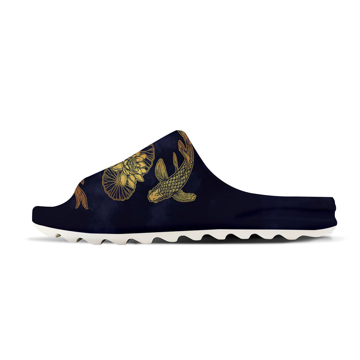 Koi Fish Golden Spiritual Print Sandals-grizzshop