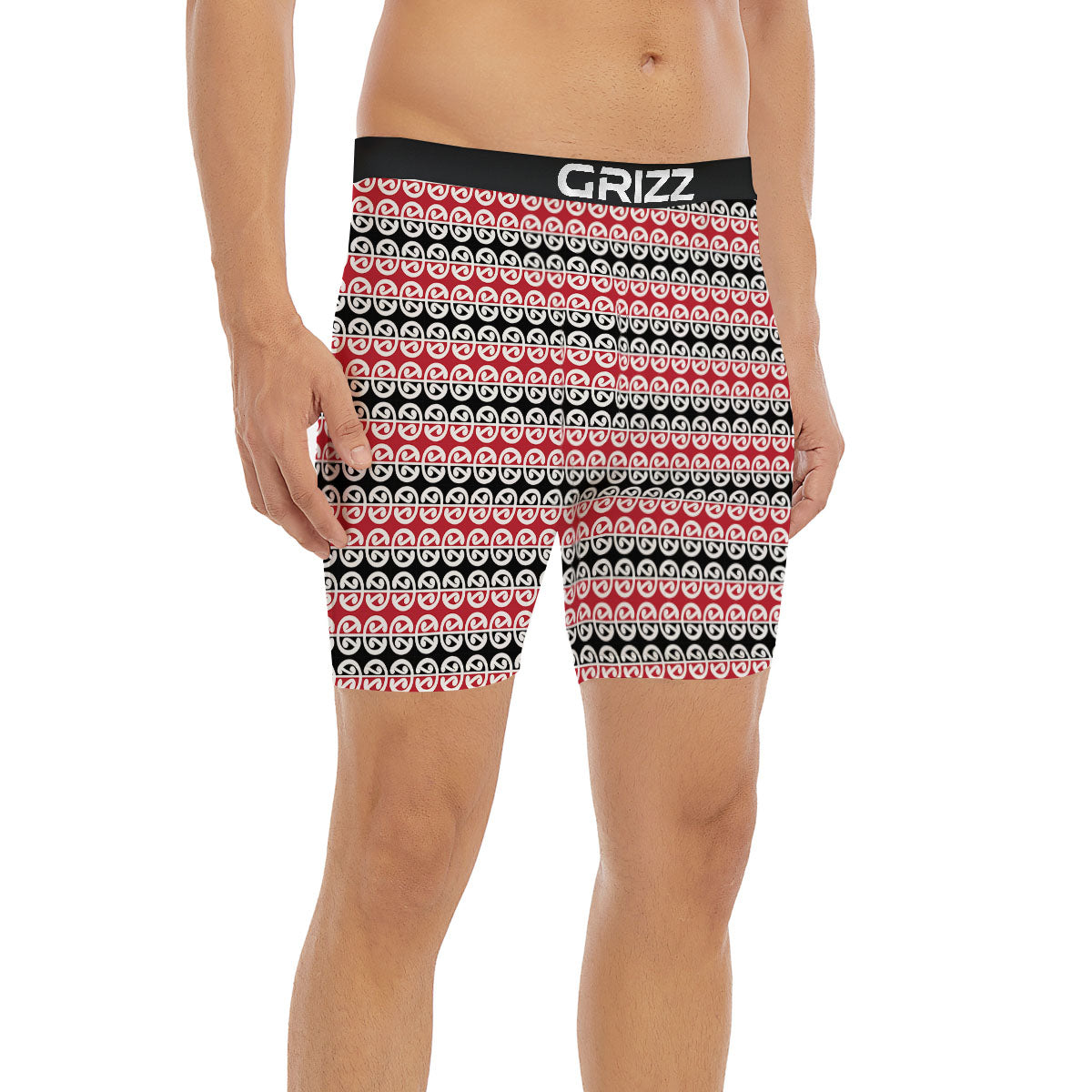 Kowhaiwhai Maori Print Pattern Boxer Briefs-grizzshop