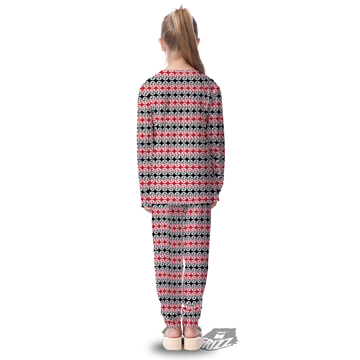 Kowhaiwhai Maori Print Pattern Kid's Pajamas-grizzshop