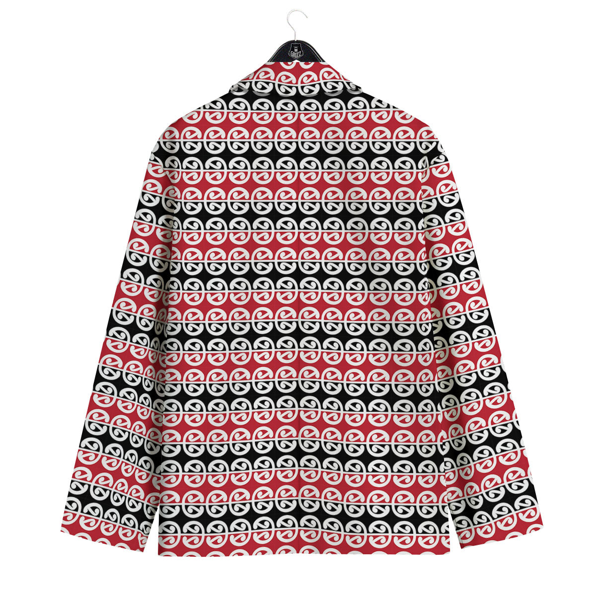 Kowhaiwhai Maori Print Pattern Men's Sport Coat-grizzshop
