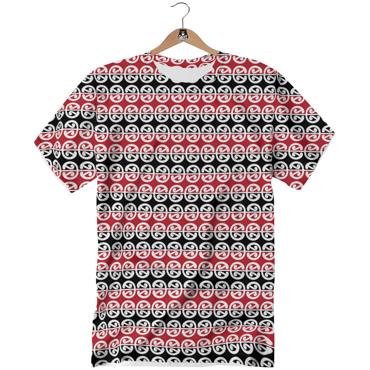 Kowhaiwhai Maori Print Pattern T-Shirt-grizzshop