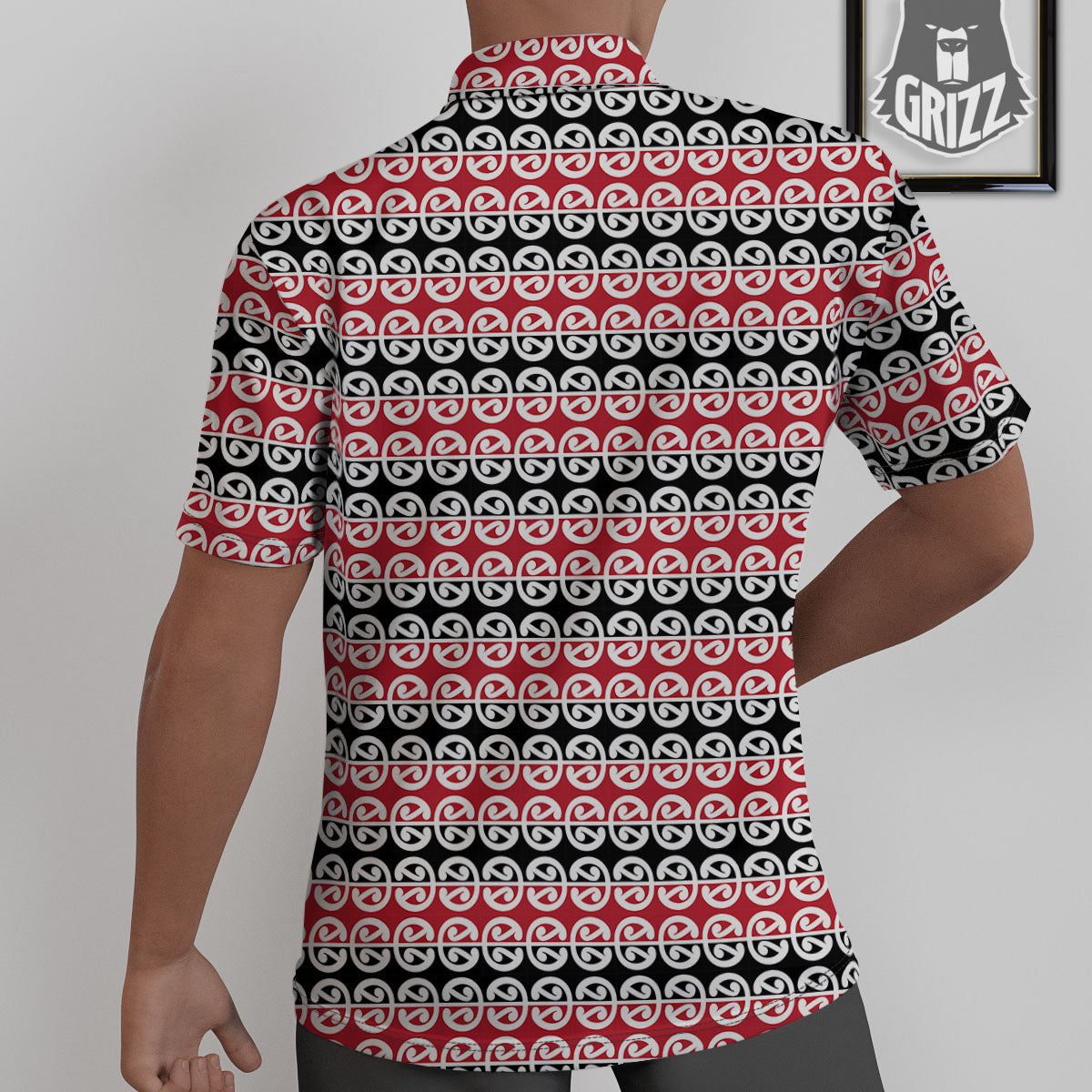 Kowhaiwhai Maori Print Pattern Untucked Shirts-grizzshop