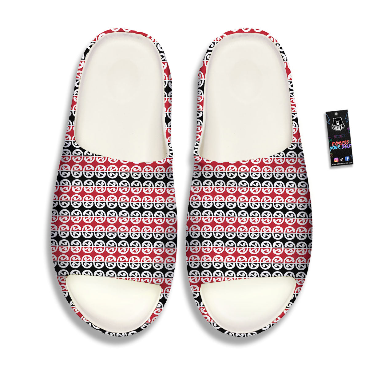 Kowhaiwhai Maori Print Pattern Sandals-grizzshop