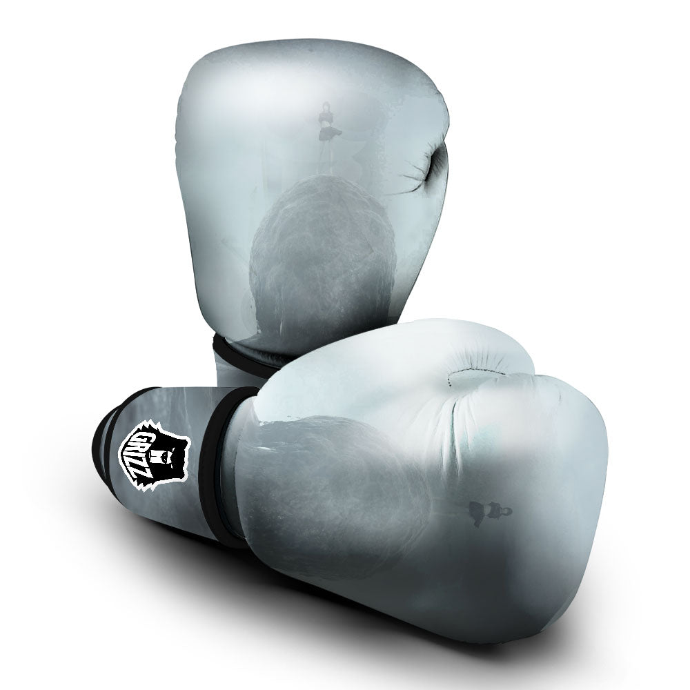Kraken And Girl On Sea Print Boxing Gloves-grizzshop