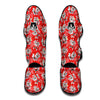 Krampus Christmas Print Pattern Muay Thai Shin Guards-grizzshop