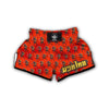 Krampus Pattern Print Muay Thai Boxing Shorts-grizzshop