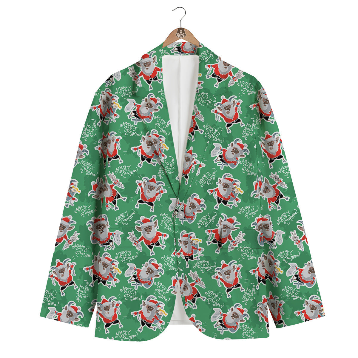 Krampus Print Pattern Men's Blazer-grizzshop