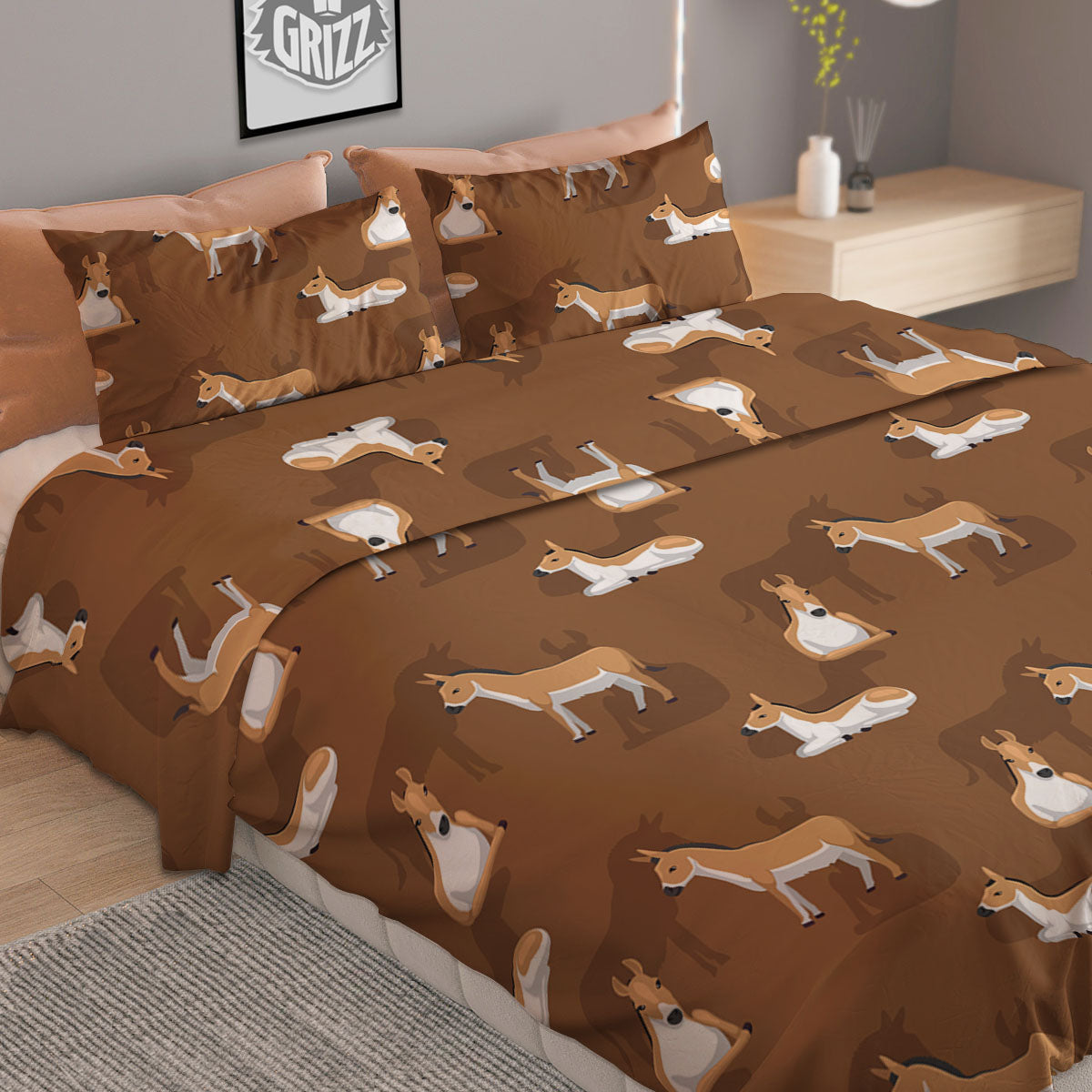 Ice Cream Girly Unicorn Print Pattern Duvet Cover Bedding Set