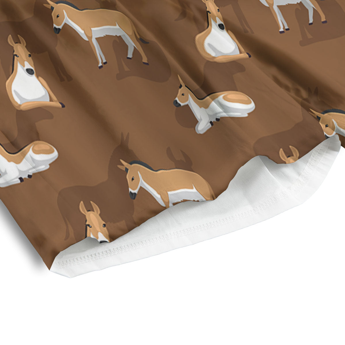 Kulan Donkey Cartoon Print Pattern Men's Athletic Shorts