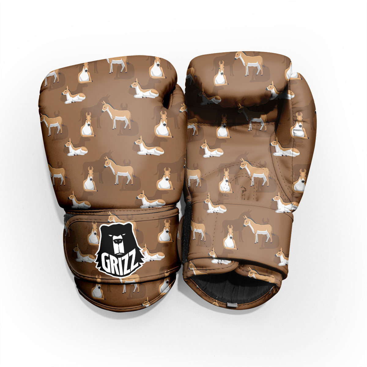 Kulan Donkey Cartoon Print Pattern Pro Boxing Glove