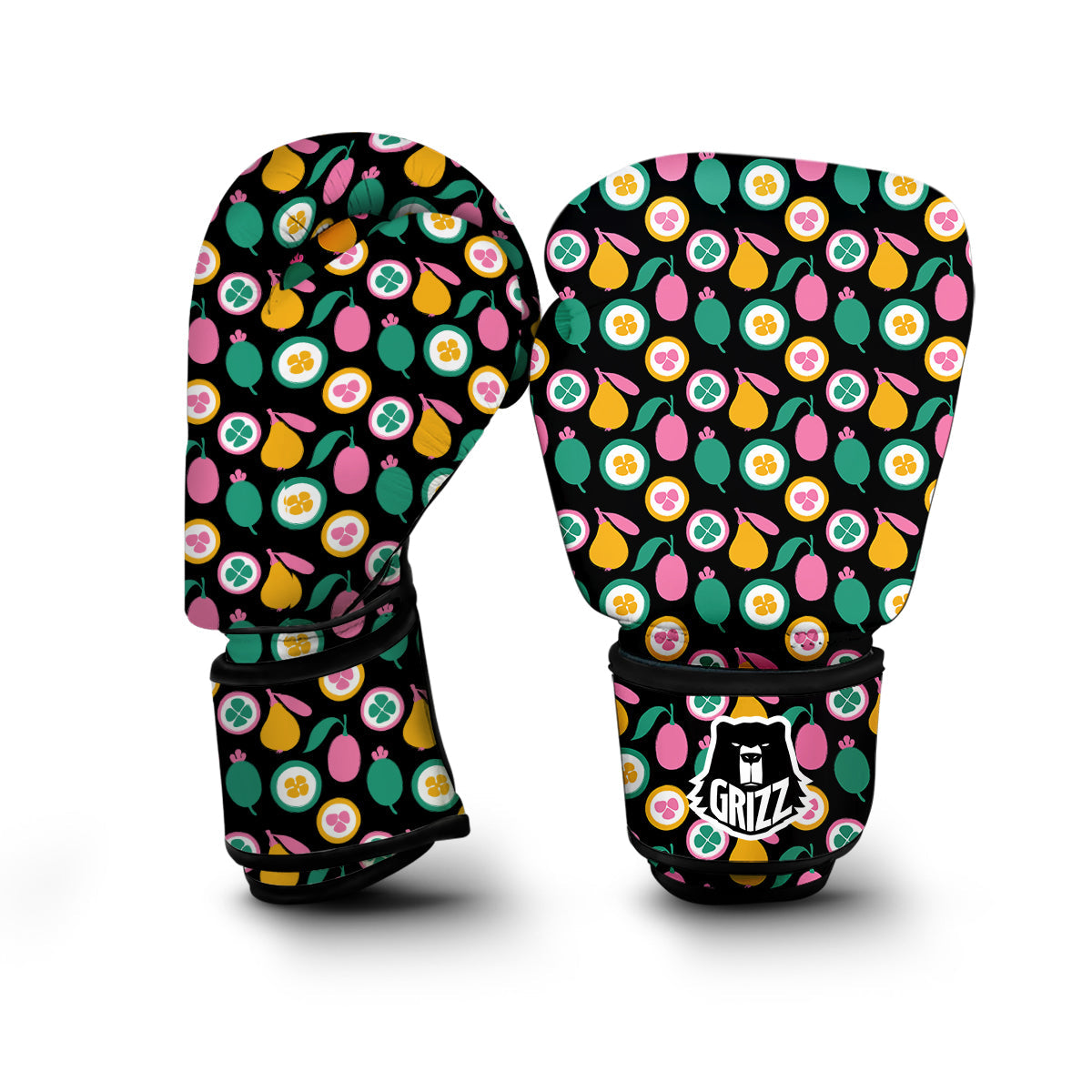 Kumquat Colorful Print Pattern Boxing Gloves-grizzshop