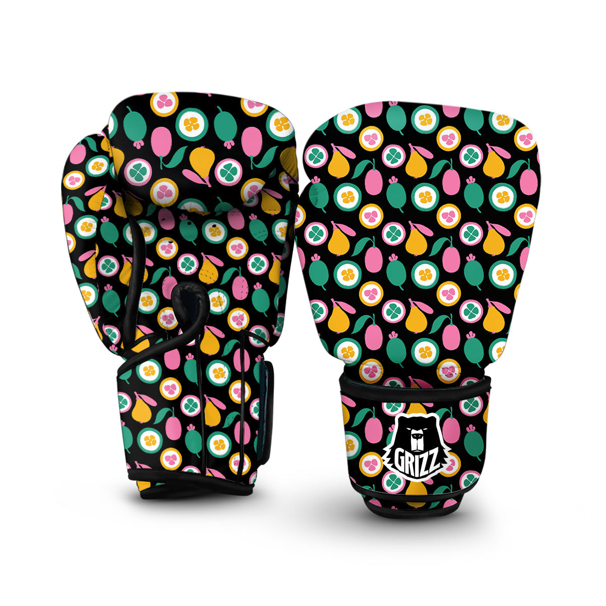 Kumquat Colorful Print Pattern Boxing Gloves-grizzshop