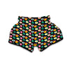 Kumquat Colorful Print Pattern Muay Thai Boxing Shorts-grizzshop