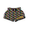 Kumquat Colorful Print Pattern Muay Thai Boxing Shorts-grizzshop