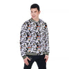 LGBT Doodle Pride Parade Print Pattern Baseball Jacket-grizzshop