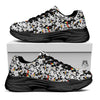 LGBT Doodle Pride Parade Print Pattern Black Chunky Shoes-grizzshop