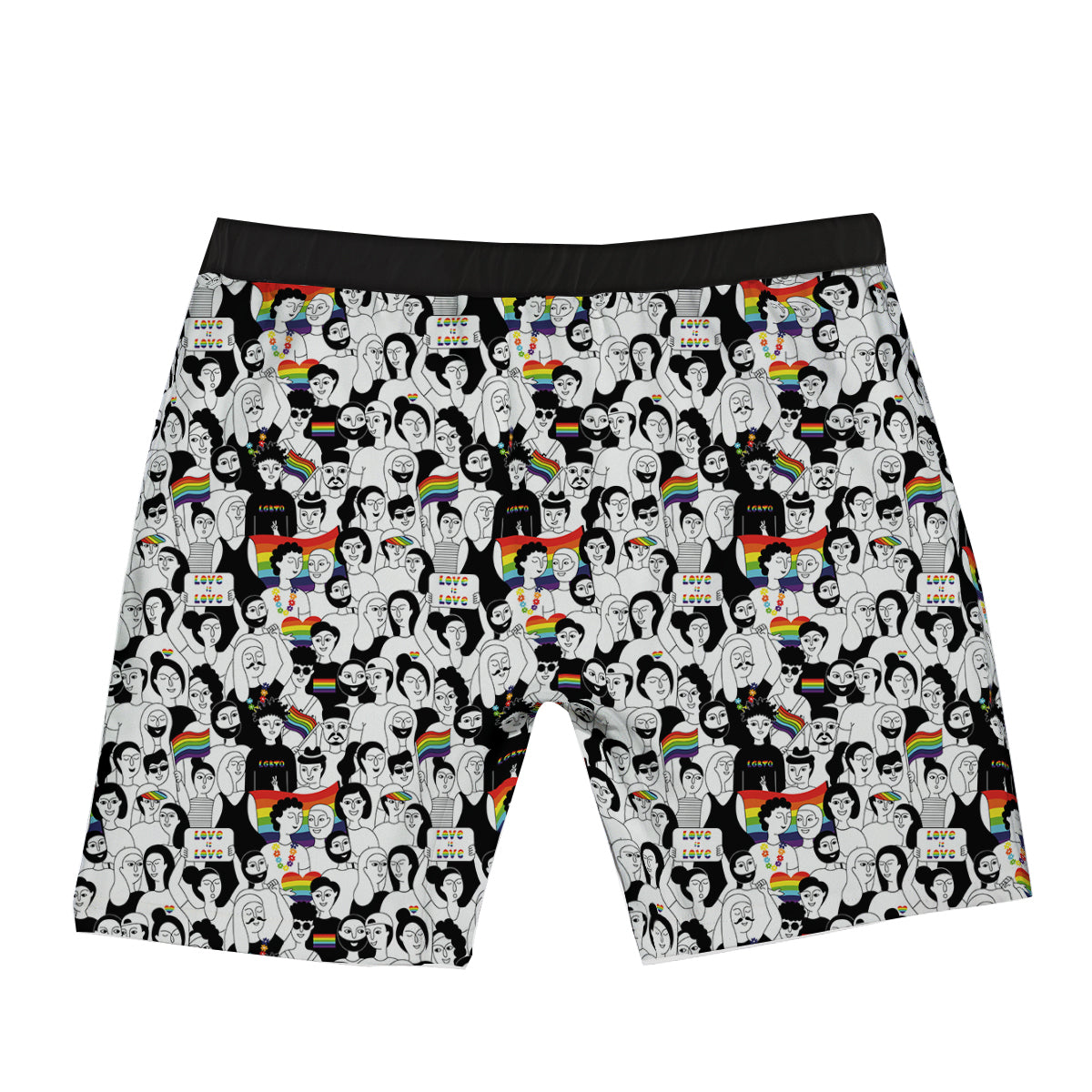 LGBT Doodle Pride Parade Print Pattern Boxer Briefs-grizzshop