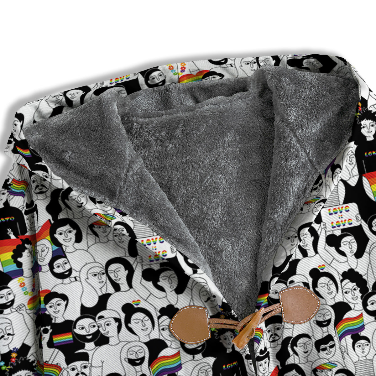 LGBT Doodle Pride Parade Print Pattern Men's Windbreaker Jacket-grizzshop