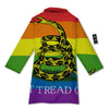 LGBT Gadsden Rainbow Flag Print Bathrobe-grizzshop