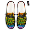 LGBT Gadsden Rainbow Flag Print Black Loafers-grizzshop