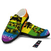 LGBT Gadsden Rainbow Flag Print Black Loafers-grizzshop