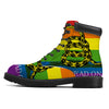 LGBT Gadsden Rainbow Flag Print Boots-grizzshop