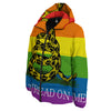 LGBT Gadsden Rainbow Flag Print Down Jacket-grizzshop