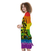 LGBT Gadsden Rainbow Flag Print Kimono-grizzshop