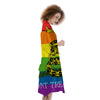 LGBT Gadsden Rainbow Flag Print Kimono-grizzshop