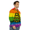 LGBT Gadsden Rainbow Flag Print Men's Dress Shirts-grizzshop