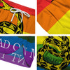 LGBT Gadsden Rainbow Flag Print Men's Running Shorts-grizzshop