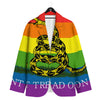 LGBT Gadsden Rainbow Flag Print Men's Sport Coat-grizzshop