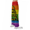 LGBT Gadsden Rainbow Flag Print Pajama Pants-grizzshop