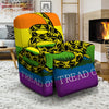 LGBT Gadsden Rainbow Flag Print Recliner Slipcover-grizzshop