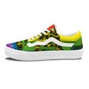 LGBT Gadsden Rainbow Flag Print Skate Shoes-grizzshop