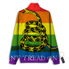 LGBT Gadsden Rainbow Flag Print Track Jacket-grizzshop