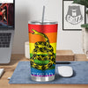 LGBT Gadsden Rainbow Flag Print Tumbler-grizzshop