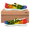 LGBT Gadsden Rainbow Flag Print White Loafers-grizzshop