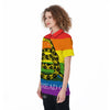 LGBT Gadsden Rainbow Flag Print Women's Golf Shirts-grizzshop