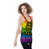 LGBT Gadsden Rainbow Flag Print Women's Racerback Tank Top-grizzshop