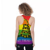 LGBT Gadsden Rainbow Flag Print Women's Racerback Tank Top-grizzshop