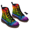 LGBT Gadsden Rainbow Flag Print Work Boots-grizzshop