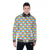 LGBT Heart Rainbow Print Pattern Baseball Jacket-grizzshop