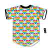 LGBT Heart Rainbow Print Pattern Baseball Jersey-grizzshop