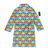 LGBT Heart Rainbow Print Pattern Bathrobe-grizzshop