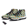 LGBT Heart Rainbow Print Pattern Black Bball Shoes-grizzshop