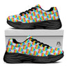 LGBT Heart Rainbow Print Pattern Black Chunky Shoes-grizzshop