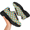 LGBT Heart Rainbow Print Pattern Black Chunky Shoes-grizzshop